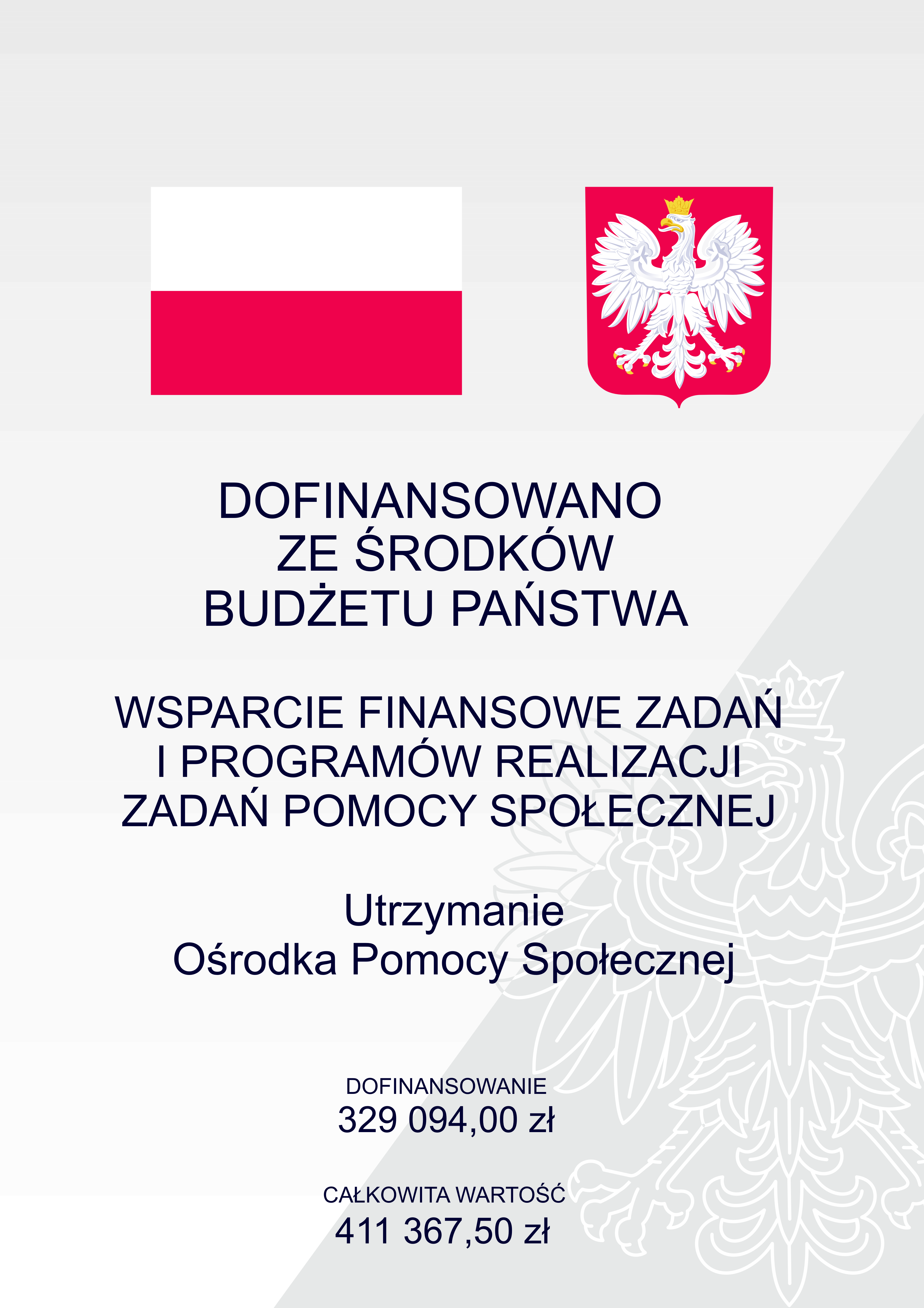 Plakat, na nim flaga i godło Polski oraz informacje zawarte w treści artykułu