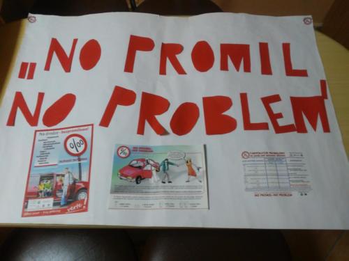 Zdjęcie plakatu z napisem "No promil - no problem"